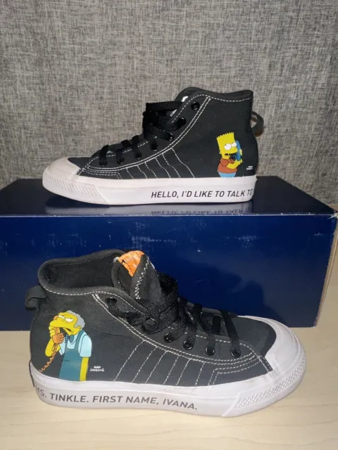 Adidas X The Simpsons Nizza Hi RF Big Kids' Shoes Core Black/Cloud White GZ3538