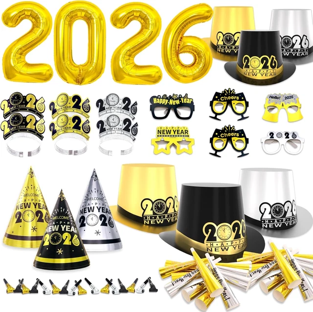 NEW YEARS EVE Party Supplies 2026 for 24 Guests, Happy New Years ...