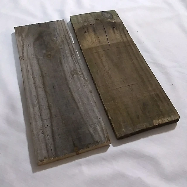 14"x5" Reclaimed Old Fence/Barn Wood Planks Crafts Weathered Boards-Set Of 2 3