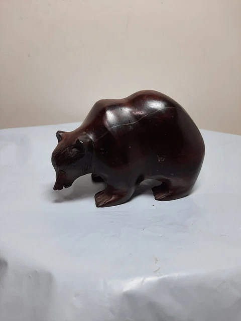 Handcarved Ironwood Grizzly Bear Animal Cabin Rustic
