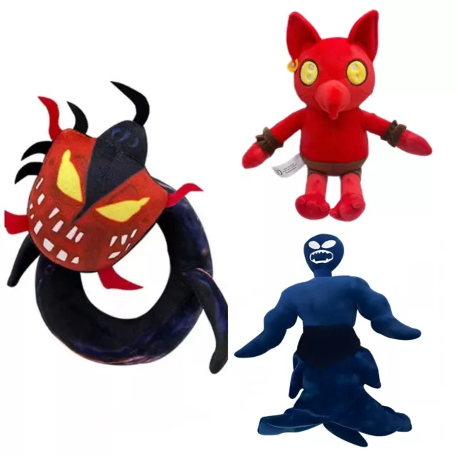 Roblox Doors Horror Monster Plush Doll Action Figure Wearing Earrings Red  Monster Doll Children's Gift