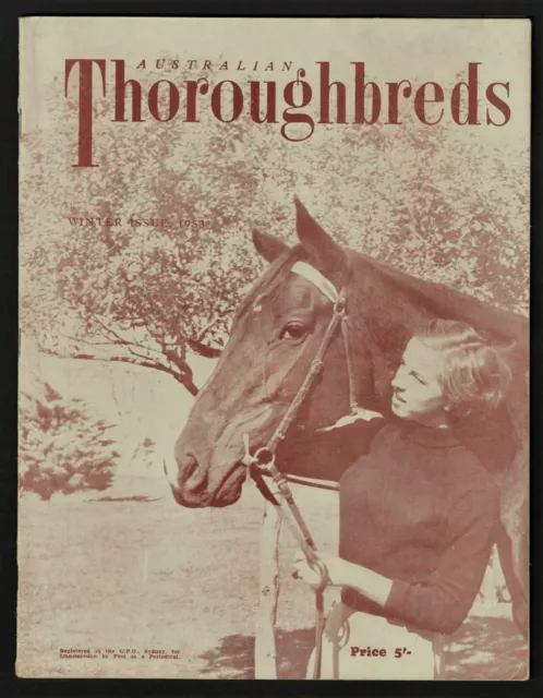 1953 ~Australian Thoroughbreds ~Racehorse Magazine ~Winter Issue ~Vol.4, no.2