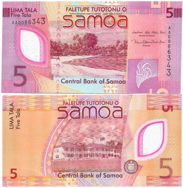 Western Samoa 5 tala 2024 Polymer UNC