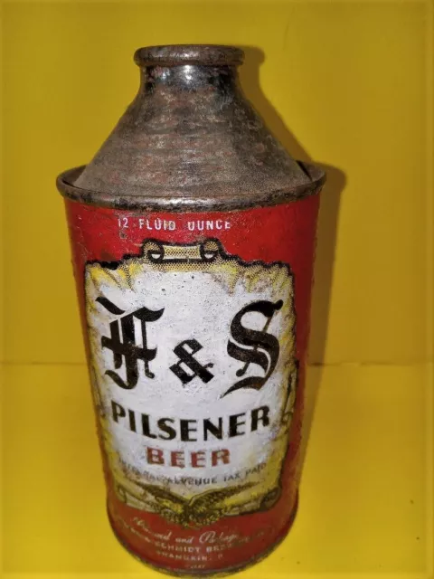 F&S Pilsner Cone Top  Beer Can. Repaint, but looks good!!!