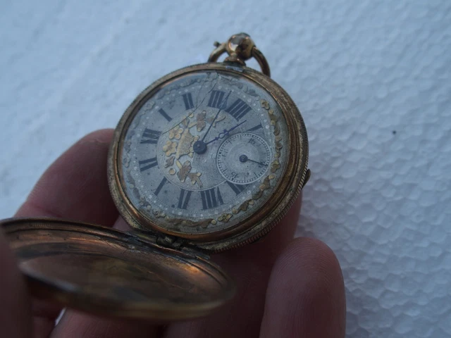 ANCIENNE MONTRE A Gousset A Cle /Boitier Plaque Or 18 Carats EUR 48,00