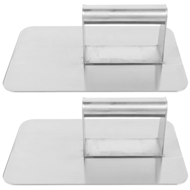 2 pz griglia professionale pressa hamburger manuale in acciaio inox