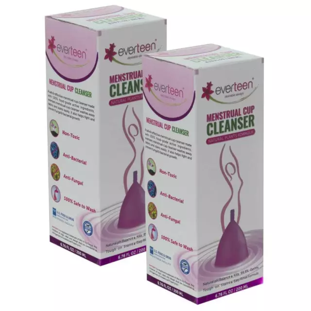 Everteen Coupe Menstruelle Nettoyant Avec Plantes à Base De , 200ml Chaque Lot 2