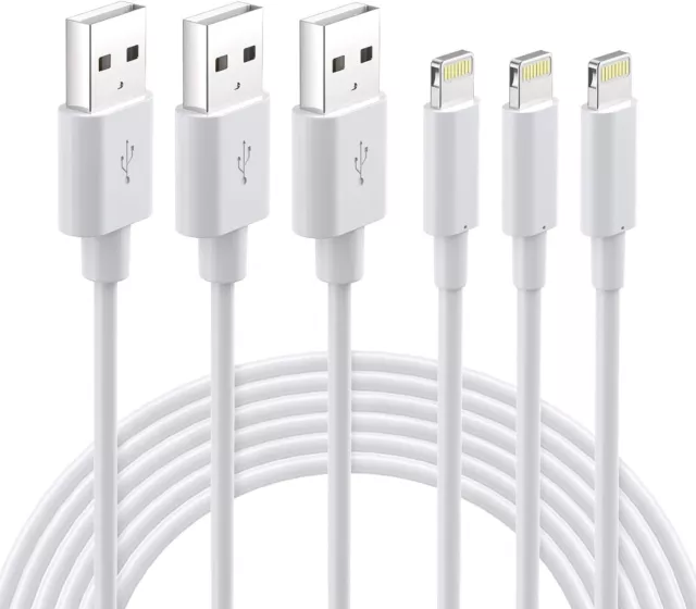 QUNTIS LIGHTNING CABLE MFi Certified, 3 Pack 3ft Lightning to USB-A Cable  for $21.19 - PicClick AU