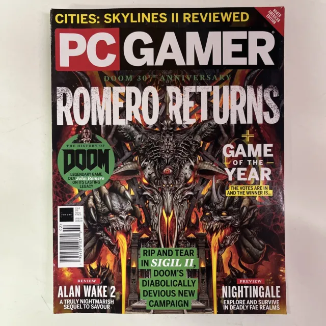 PC Gamer Magazine Issue 379 Doom 30th Anniversary Feb 2024 Romero Returns
