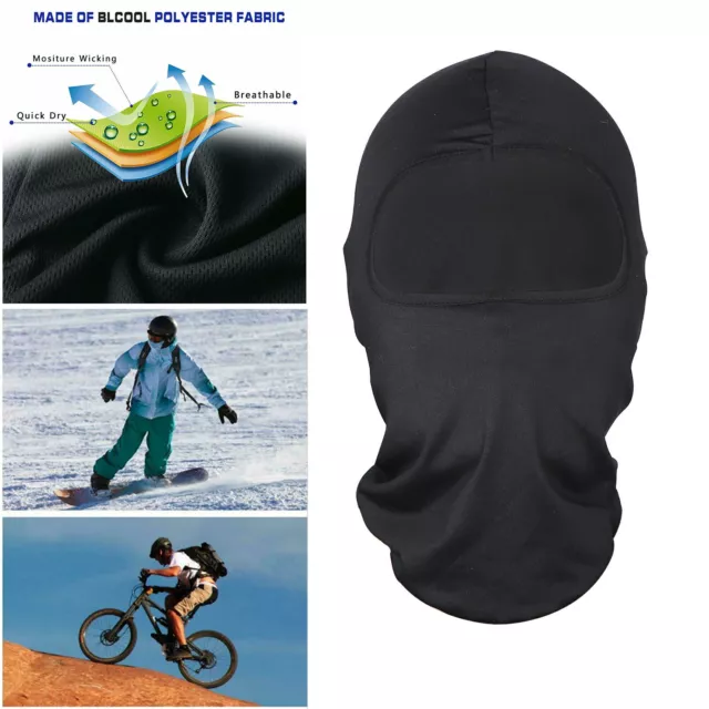 3 Stück Sturmhaube Motorrad Kopfhaube Sturmmaske Halswärmer Outdoor Schwarz DE 5