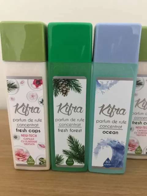 KIFRA FRESH FOREST & Kifra Ocean & Kifra capsules fraîches adoucissant  tissu parfum 3 EUR 63,10 - PicClick FR