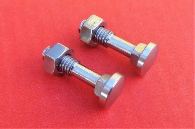 RALEIGH CHOPPER MK1 MK2 MK3 - NEW STAINLESS STEEL SISSY BAR CLAMP BOLTS x 2