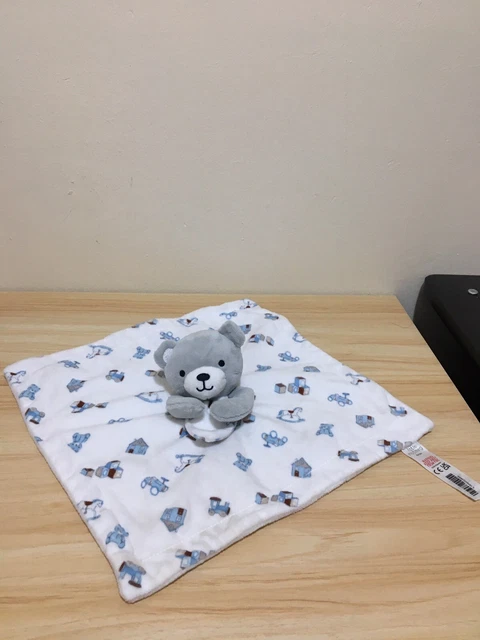 Morrisons Little Noce moscata peluche orso blu e grigio peluche