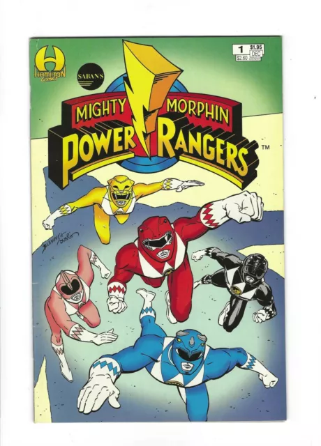 Mighty Morphin Power Rangers #1 Card Intact, 7.5 VF-, 1994 Hamilton Sabans