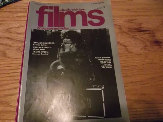 films on screen and video magazine October 1981