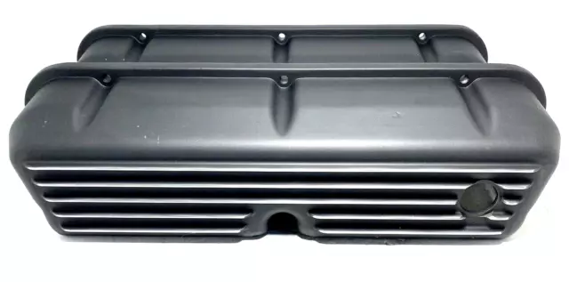 SUMMIT RACING Finned Aluminum Valve Covers SUM-G3392B 2