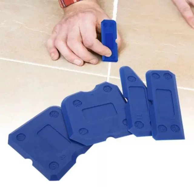 Outils de calfeutrage, spatule grattoir à joint en silicone 4pcs Kit