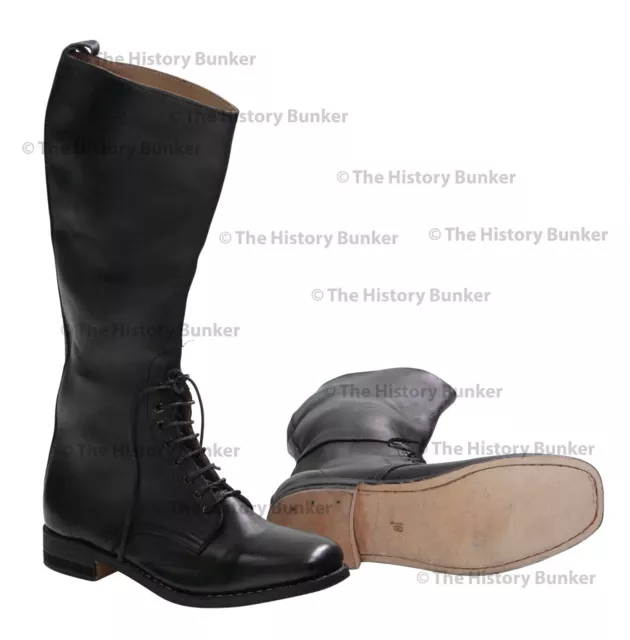 WW1 BRITISH OFFICER laced boots BLACK - size 11 UK 12 US $198.92 - PicClick