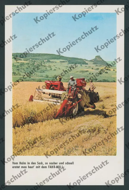 FAHR Diesel Mähdrescher Ernte Acker Getreide Traktor Bauern Gottmadingen 1959