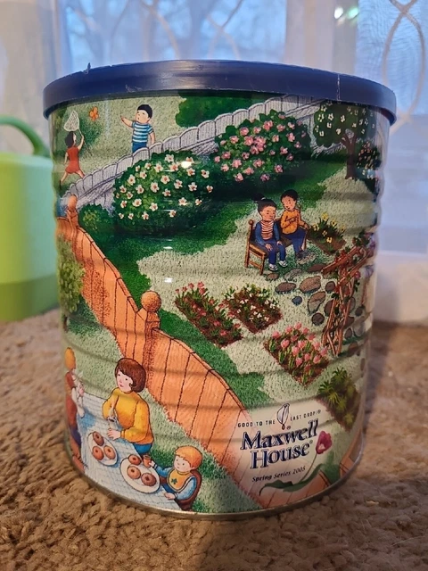 Limited Edition Collectors Maxwell House Coffee tin Can with Lid Large Size
