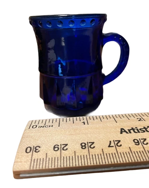 EAPG Dart and Ball Cobalt Blue Toothpick Holder Early 20th Century