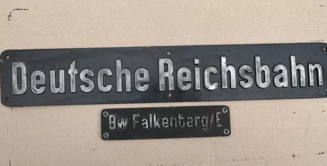 Lokschild Deutsche Reichsbahn  Bw Falkenberg