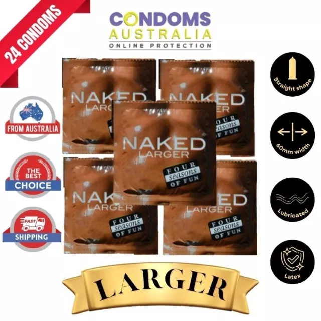 Four Seasons Naked Larger 24 Condoms Bulk Buy Large Condoms