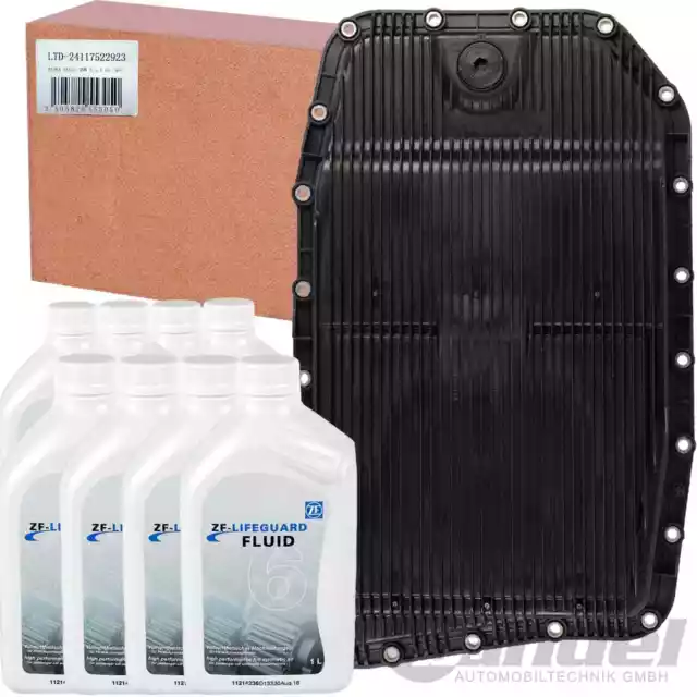 GETRIEBEÖLWANNE+FILTER+8x1L ATF ÖL 6 GANG passend für BMW 3er E90 5er E60 X3 E83