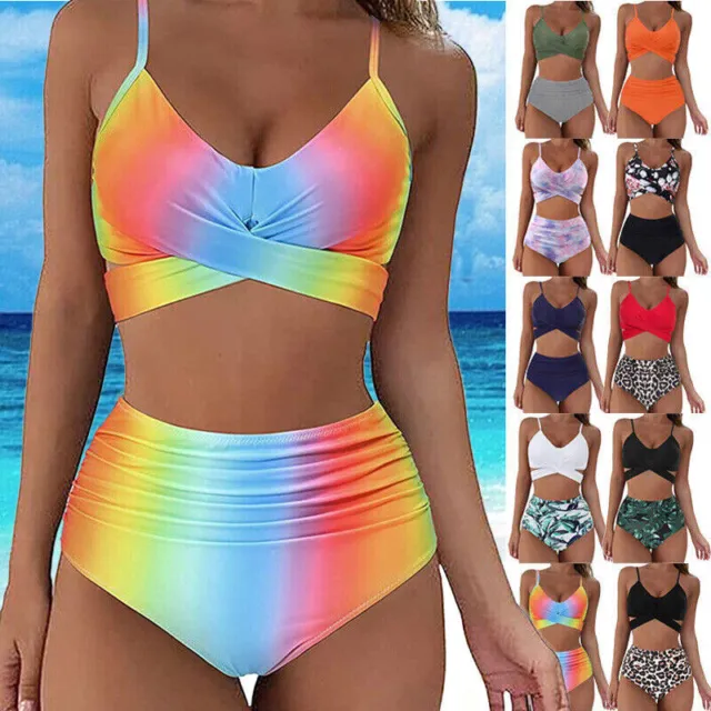 Damen Push Up Bikini Set BH Gepolstert Badeanzug Bademode Strand Badebekleidung