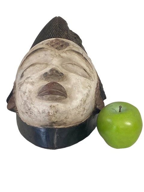 #5420 African Okuyi Helmet mask PUNU tribe Gabon 13.5" H 3