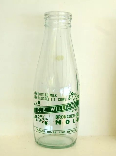 milk bottle : lovely old Williams of Mold North Wales dairy