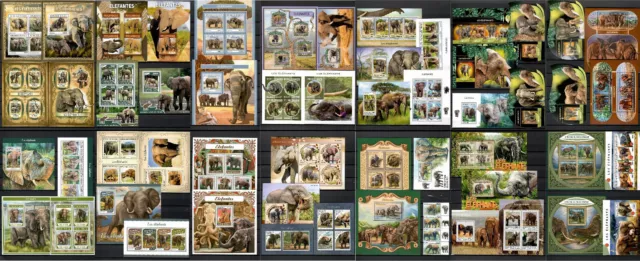 ELEPHANTS Wild Animals African fauna Collection [3] 54 sheets 2016-2018 #CNA176