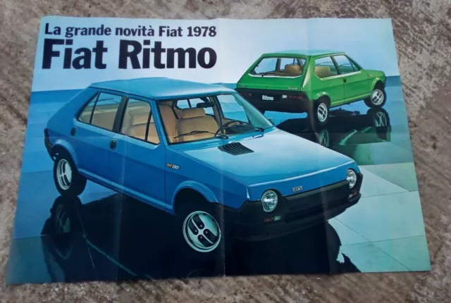 1978 Fiat RITMO Poster Pieghevole Dépliant Prospekt