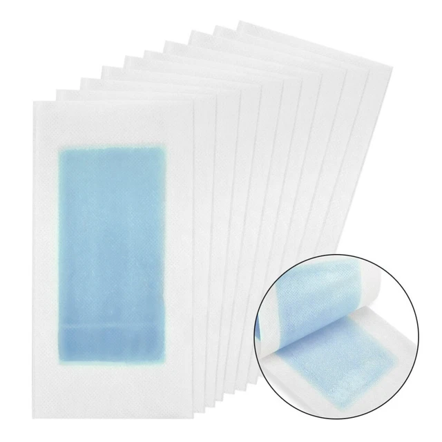 10 piezas de papel desechable para depilación con tira de cera de doble cara