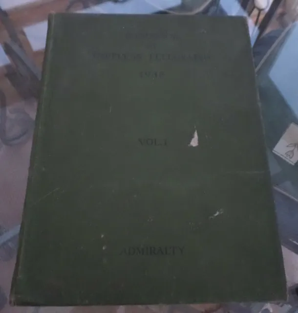 VINTAGE ADMIRALTY VOL 1 HANDBOOK OF WIRELESS TELEGRAPHY 1938 for ham practical 2