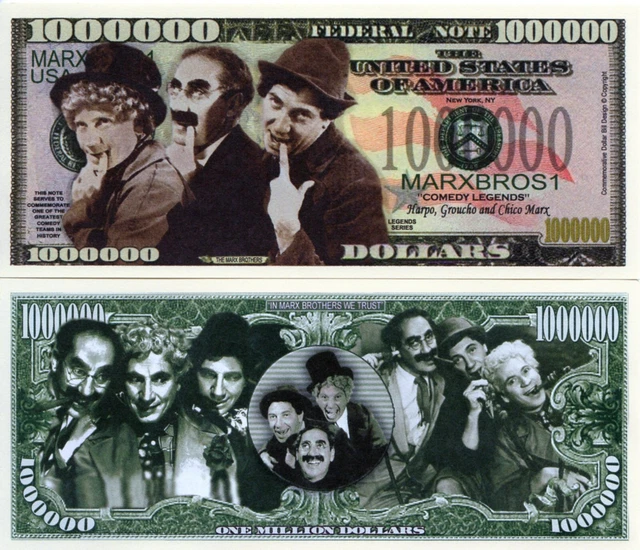 The Marx Frères Million Dollar Nouveauté Monnaie