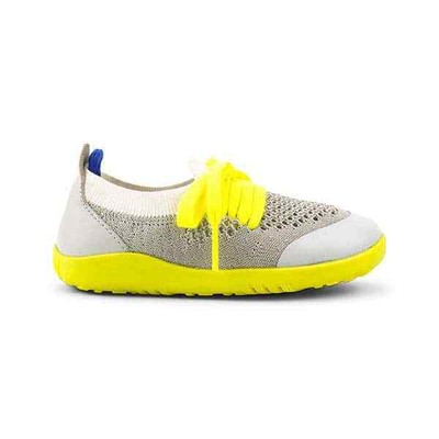 Play Knit Bobux Bobux I-Walk scarpina tecnica in tessuto elastico blu e rosso 