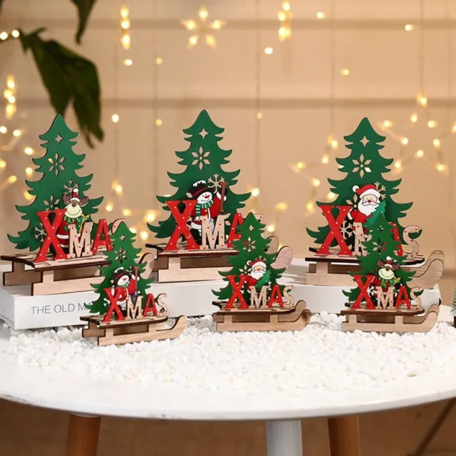 Sletta in legno alce ornamenti natalizi Babbo Natale decorazione di Natale regalo