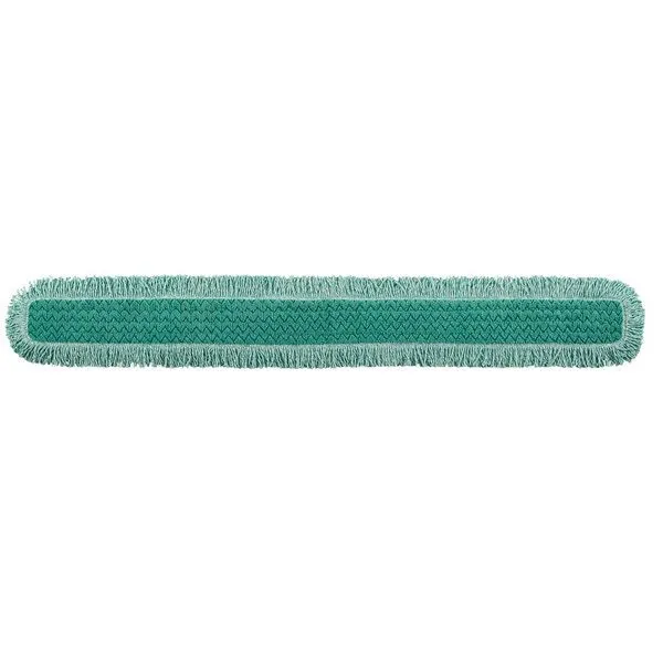 Rubbermaid FGQ46000GR00 HYGEN 60" Green Microfiber Fringed Dust Mop Pad - New!