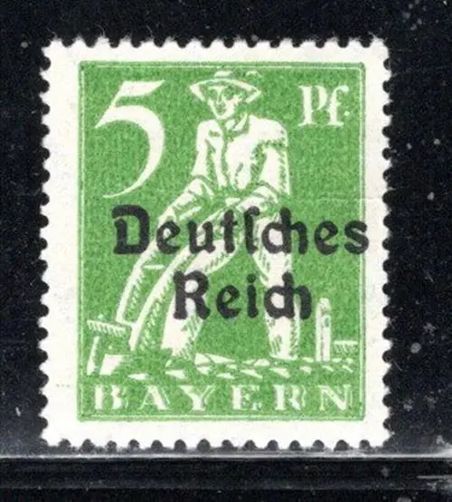 Germany German Deutches Reich Bavaria Bayern Overprint Stamps Mh Lot 117Ay