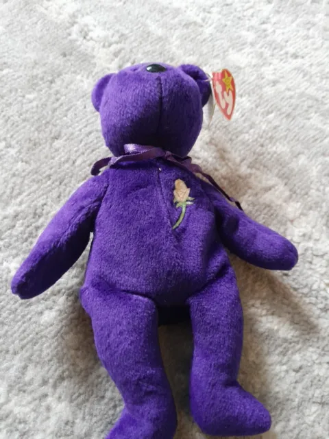 TY Beanie Babies Princess Bear - Purple