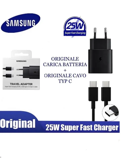 Originale Caricabatterie Samsung 25W Per S20 S21 S10  Note 10 A70 A80 E Ultra 5G