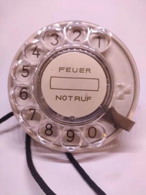 Wählscheibe Nummernschalter Weiß für Telefon  neu/ aus Oktober 1963