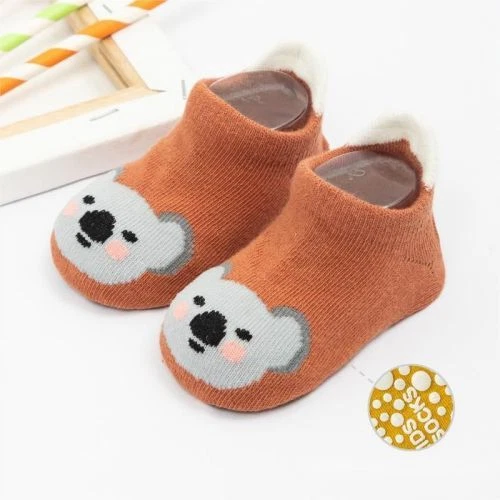 2 paia calze da pavimento antiscivolo cotone accoglienti cartoni animati bambini bambine 9
