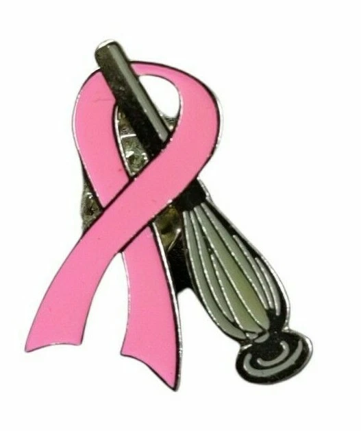 🎗️ Pink Ribbon Baking Whisk Lapel Pin - Breast Cancer Awareness 1.25" 🎗️