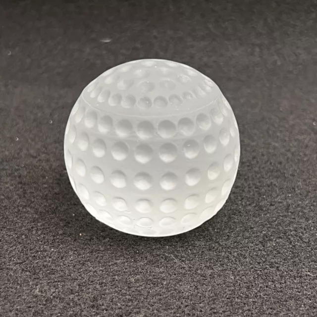 Paper Weight Frosted Glass Golf Ball 2 1/2 “ Tall