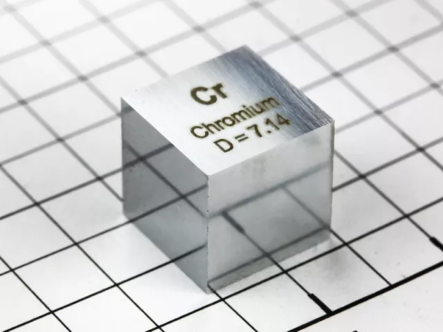 Chromium density cube ultra precision 10.0x10.0x10.0mm  - Made in Germany