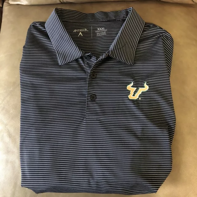 ANTIQUA Summer Comfort Polo USF South Florida Bulls 3XL Football Golf Men