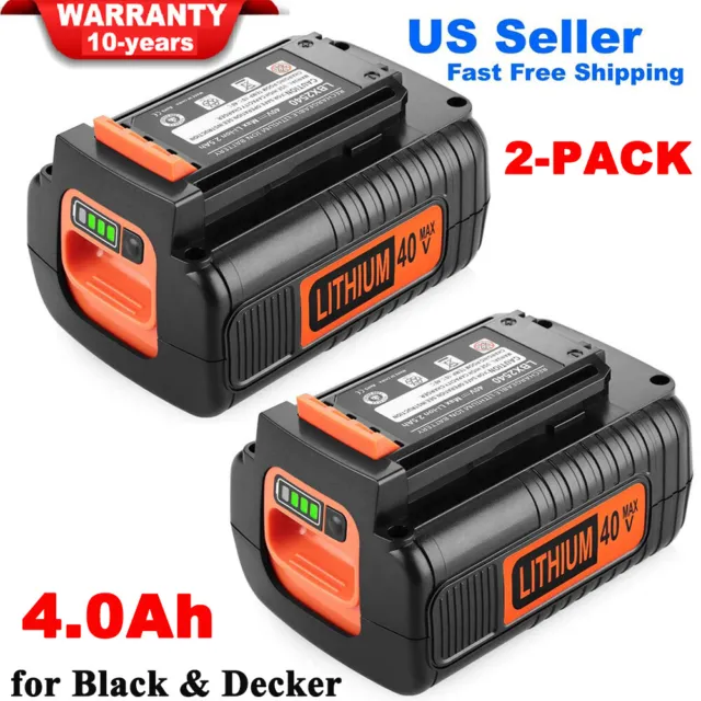 2 PACK 40V LBXR36 for Black and Decker 40 Volt Lithium Battery LBXR2036 LBX2040