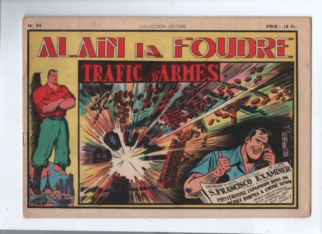 COLLECTION VICTOIRE n°94. ALAIN LA FOUDRE.. SAGE 1949. Trafic d'armes